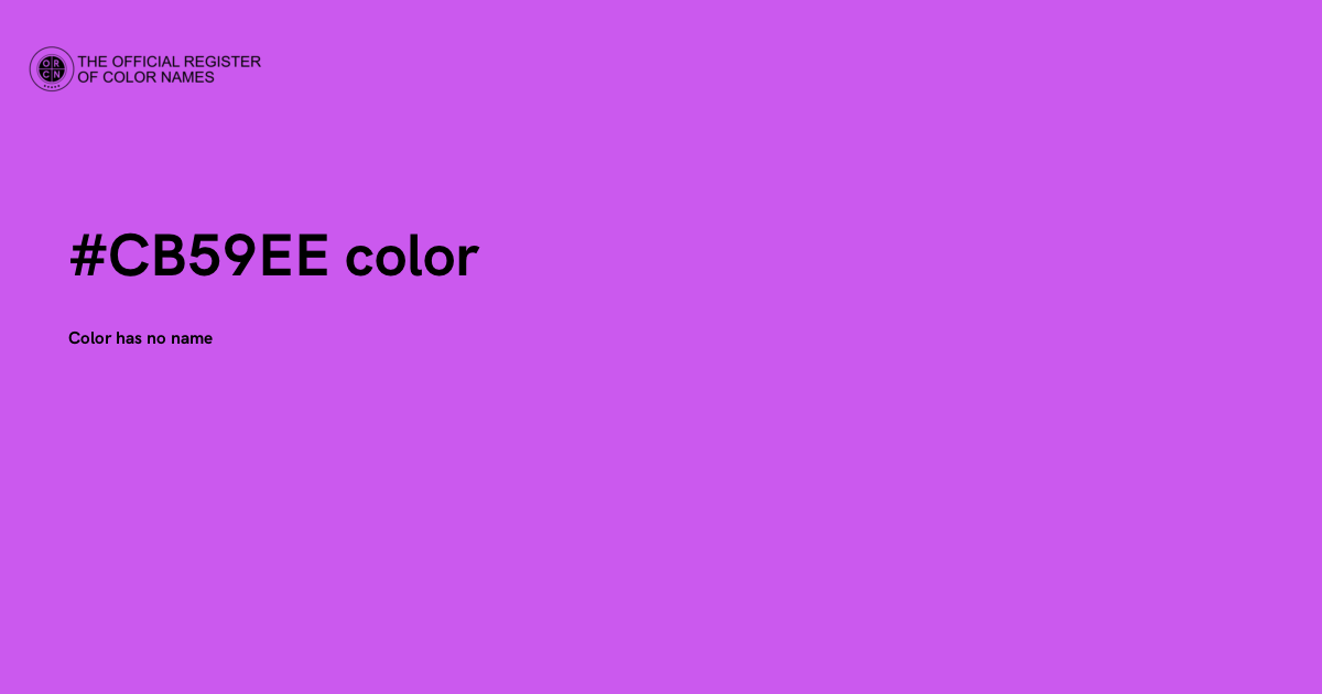 Color #CB59EE - The Official Register of Color Names