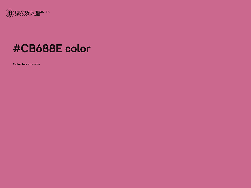 #CB688E color image