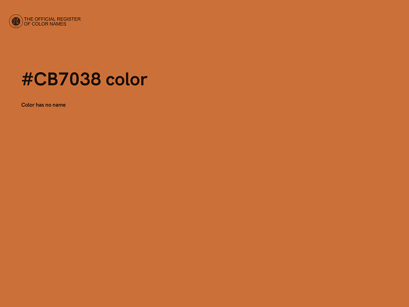 #CB7038 color image