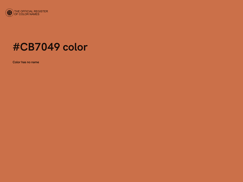 #CB7049 color image