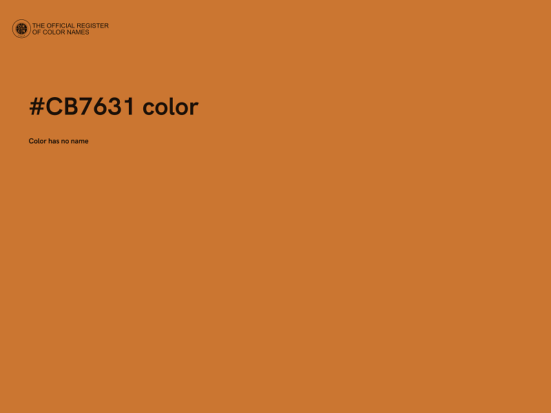 #CB7631 color image