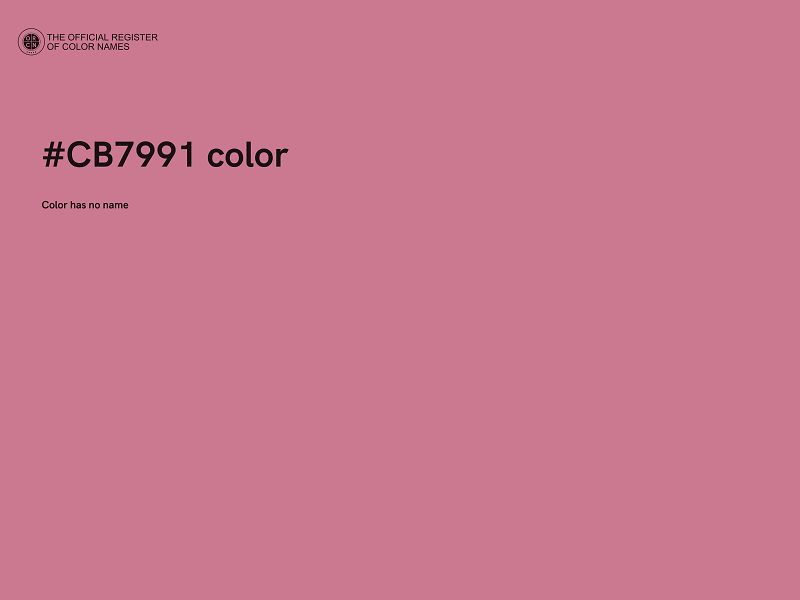 #CB7991 color image