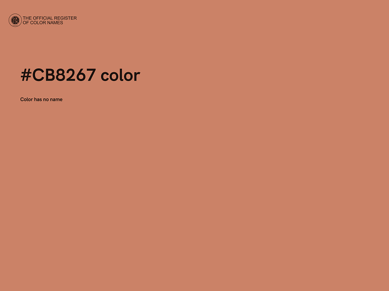 #CB8267 color image