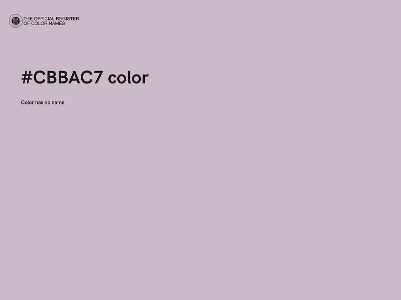 #CBBAC7 color image