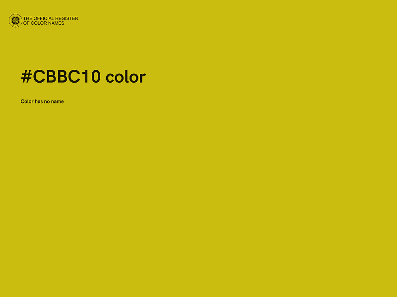 #CBBC10 color image