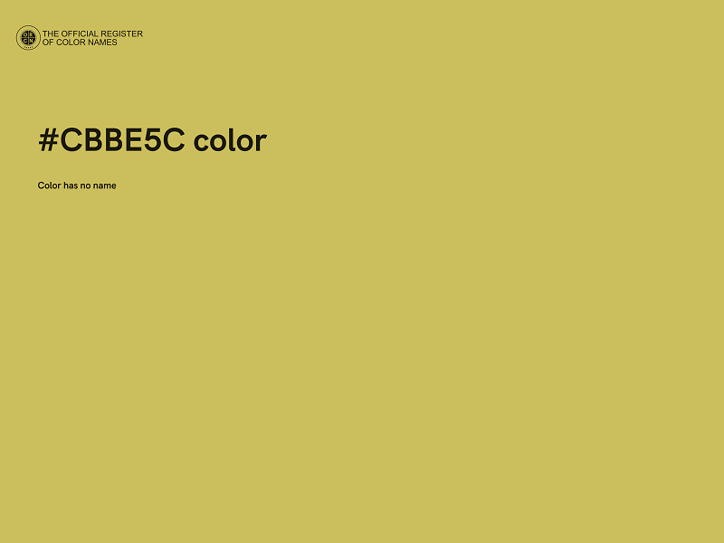 #CBBE5C color image