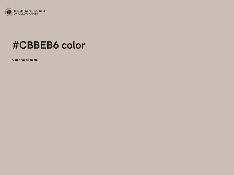 #CBBEB6 color image