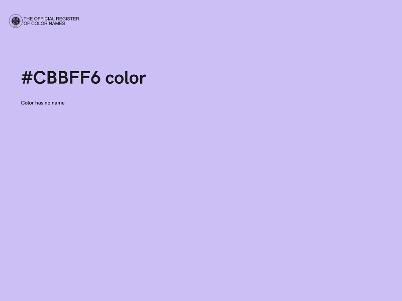 #CBBFF6 color image