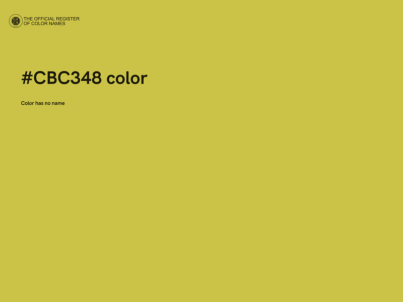 #CBC348 color image