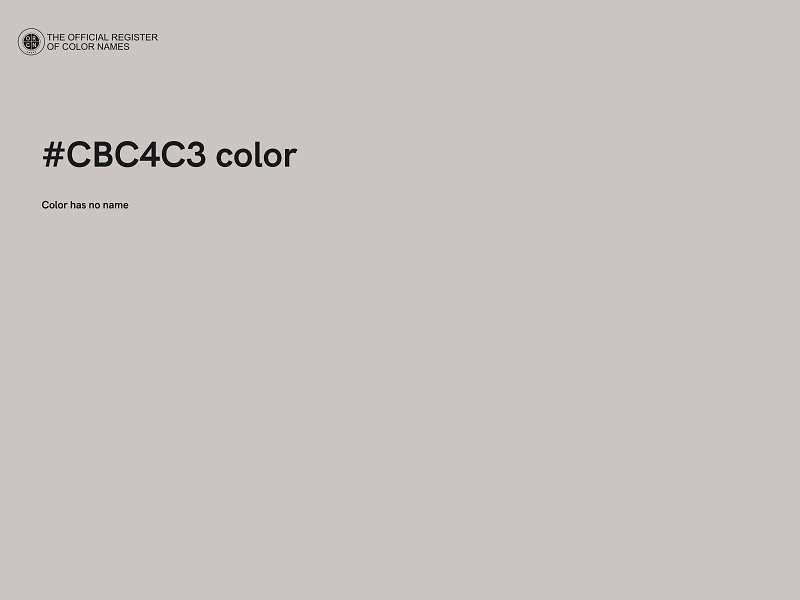 #CBC4C3 color image