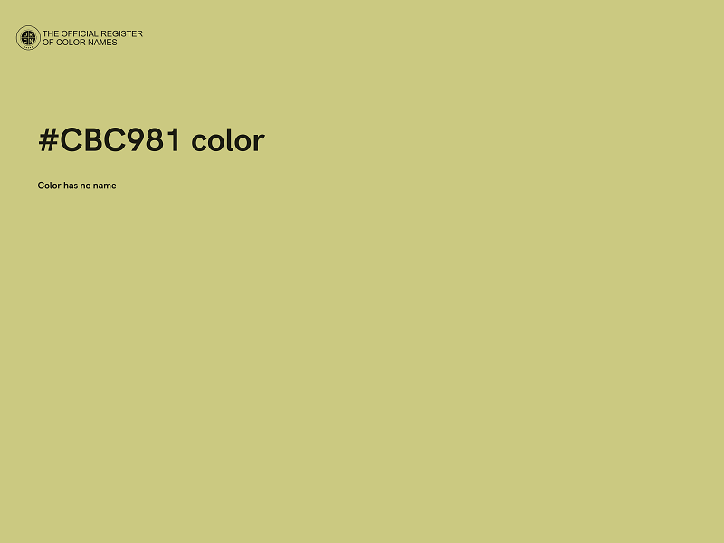 #CBC981 color image