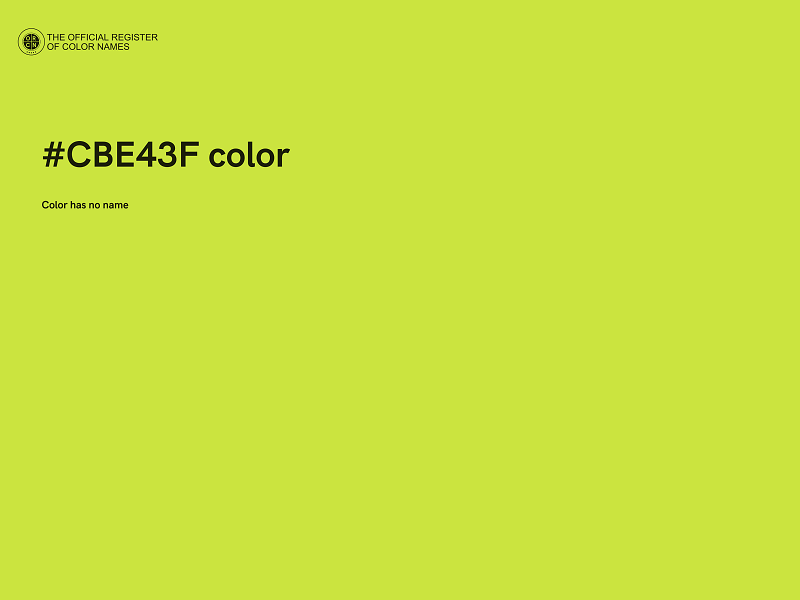 #CBE43F color image