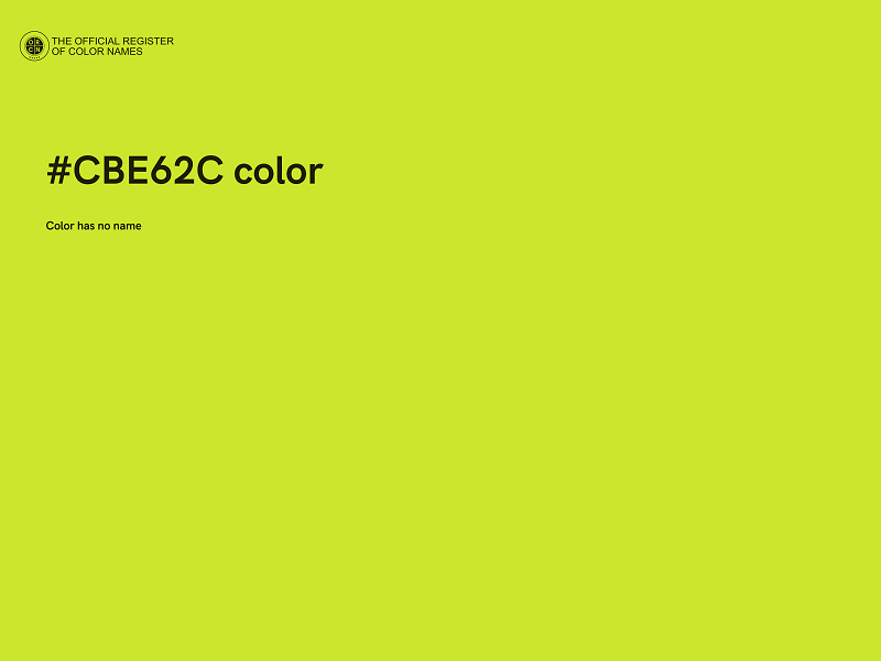 #CBE62C color image