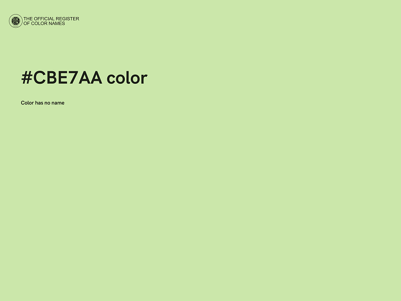 #CBE7AA color image