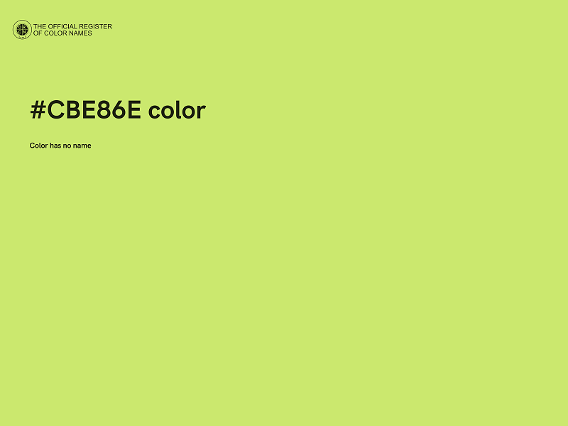 #CBE86E color image