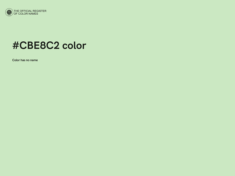 #CBE8C2 color image