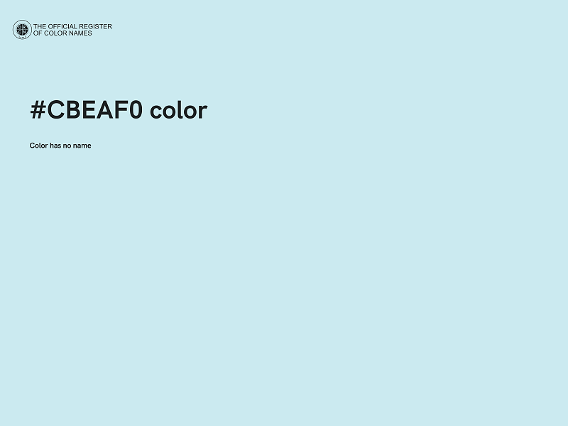 #CBEAF0 color image