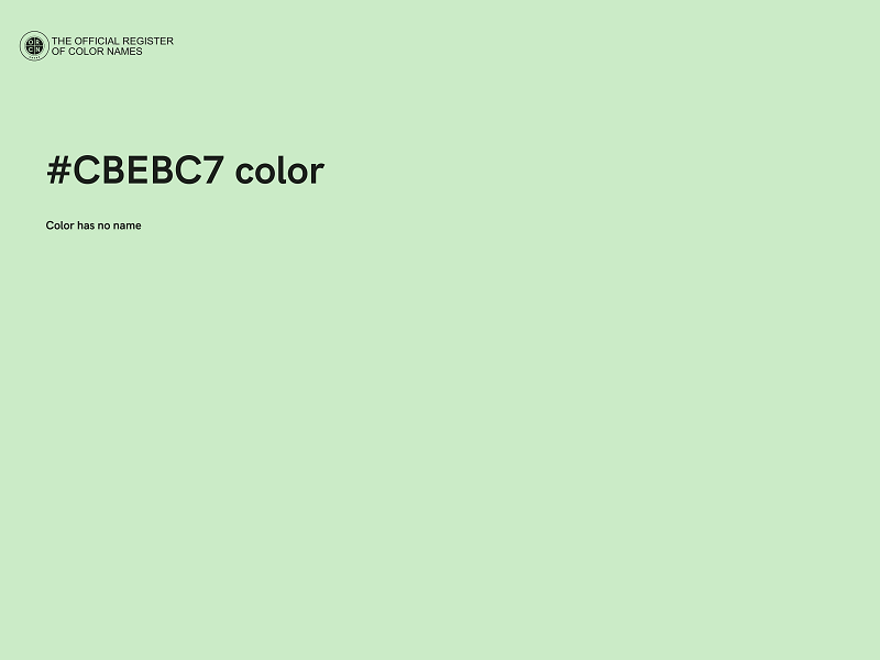 #CBEBC7 color image