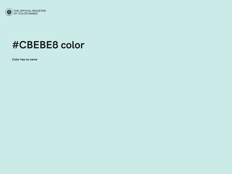 #CBEBE8 color image