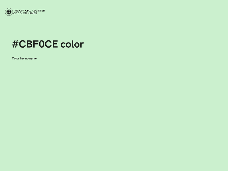 #CBF0CE color image