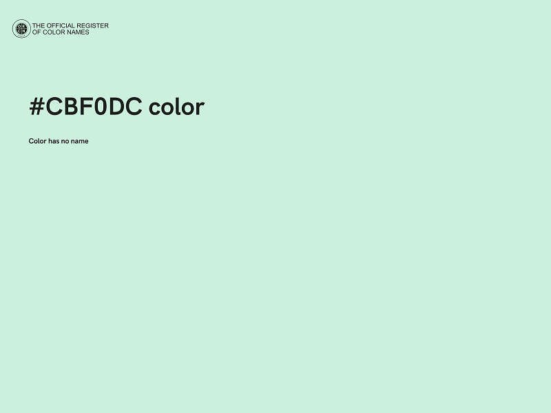 #CBF0DC color image