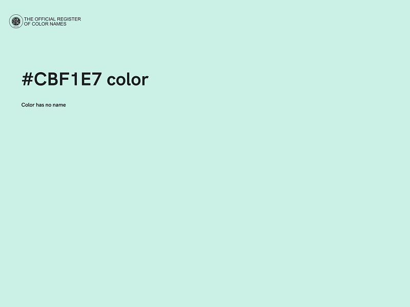 #CBF1E7 color image