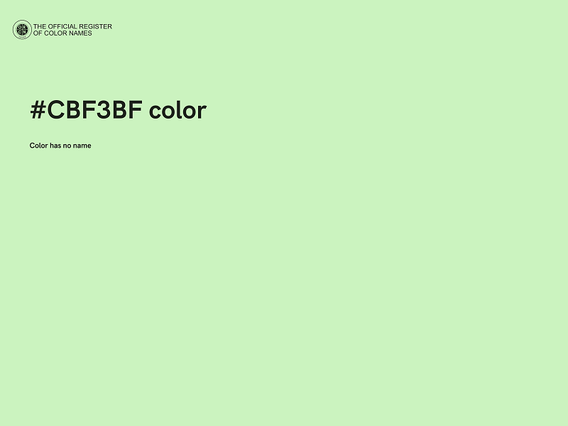 #CBF3BF color image