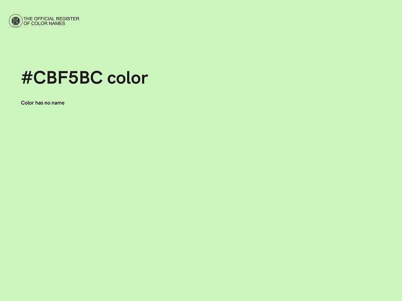 #CBF5BC color image