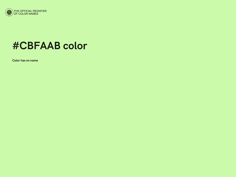 #CBFAAB color image