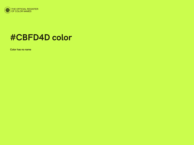 #CBFD4D color image