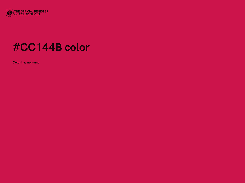 #CC144B color image