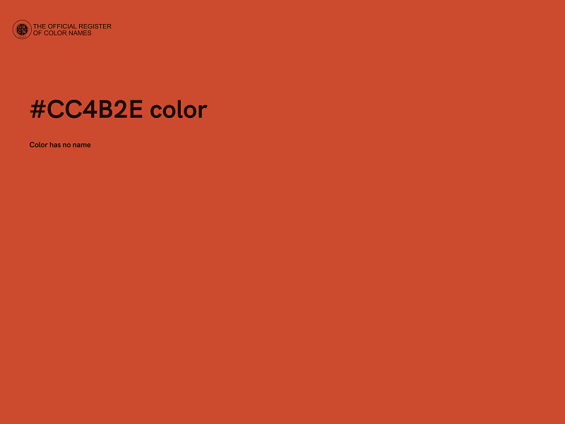 #CC4B2E color image