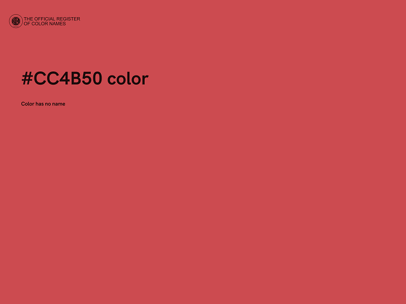 #CC4B50 color image