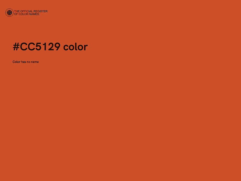 #CC5129 color image