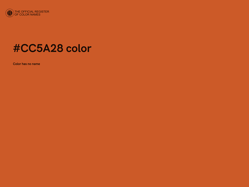 #CC5A28 color image