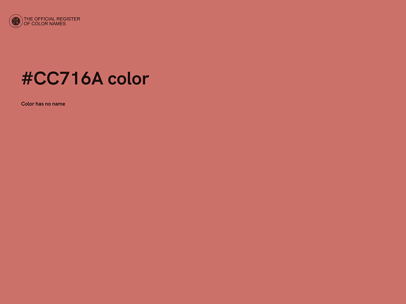 #CC716A color image