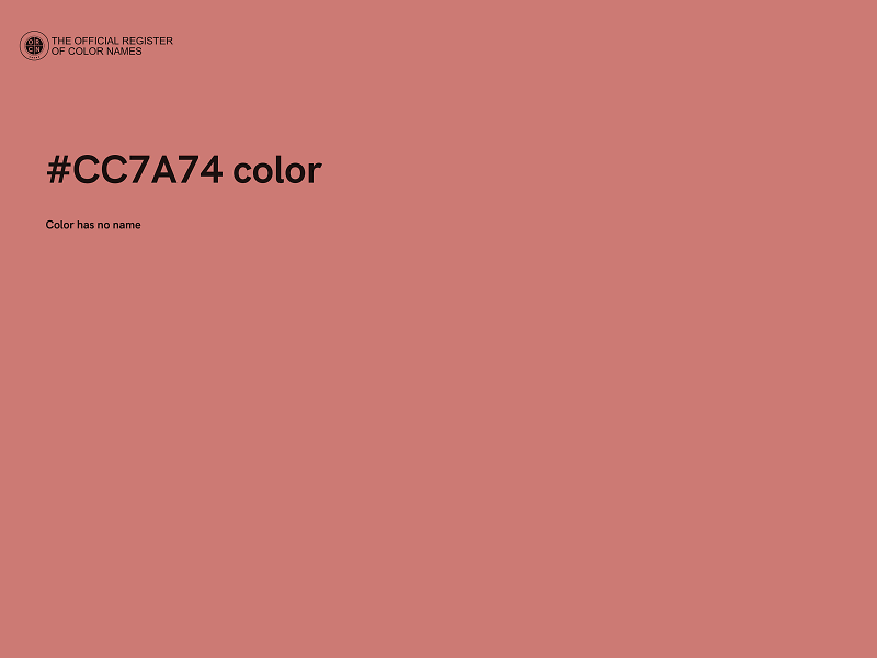 #CC7A74 color image