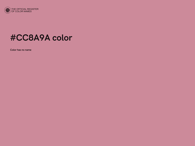 #CC8A9A color image