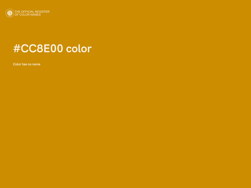 #CC8E00 color image