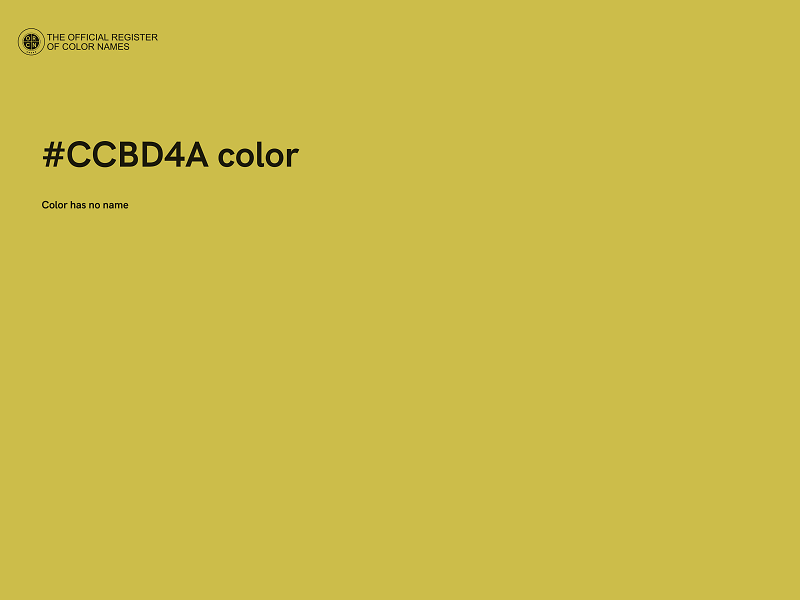 #CCBD4A color image