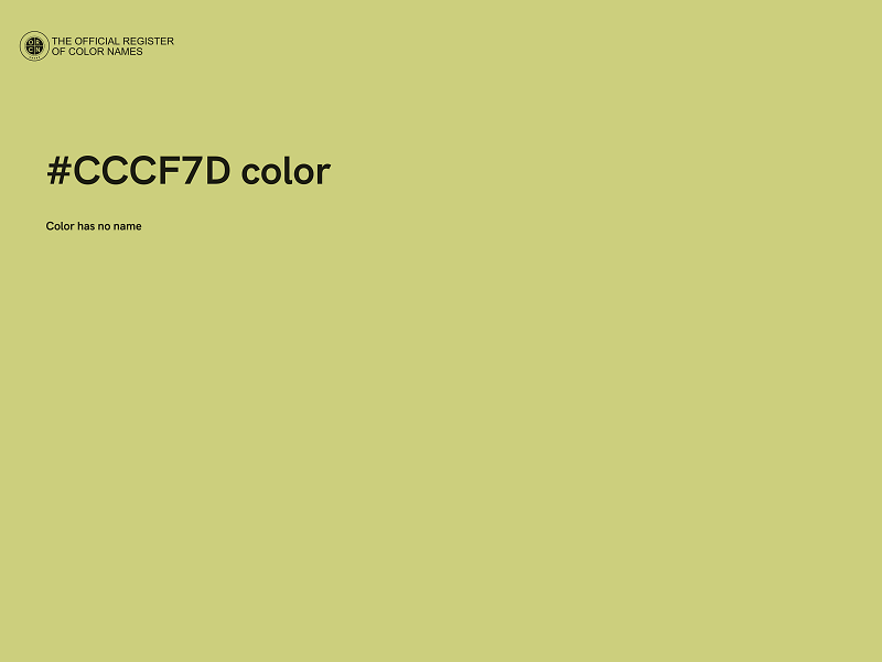 #CCCF7D color image