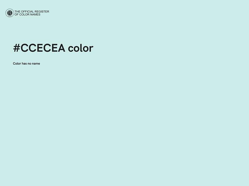 #CCECEA color image