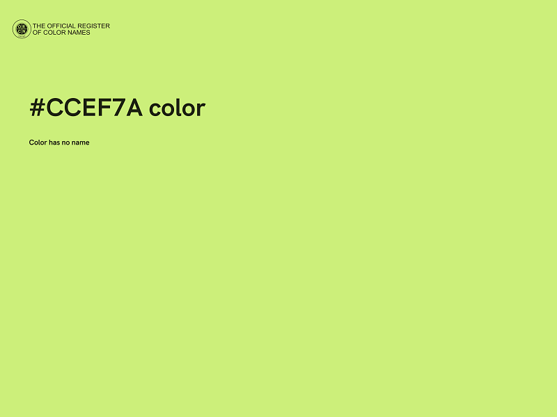 #CCEF7A color image