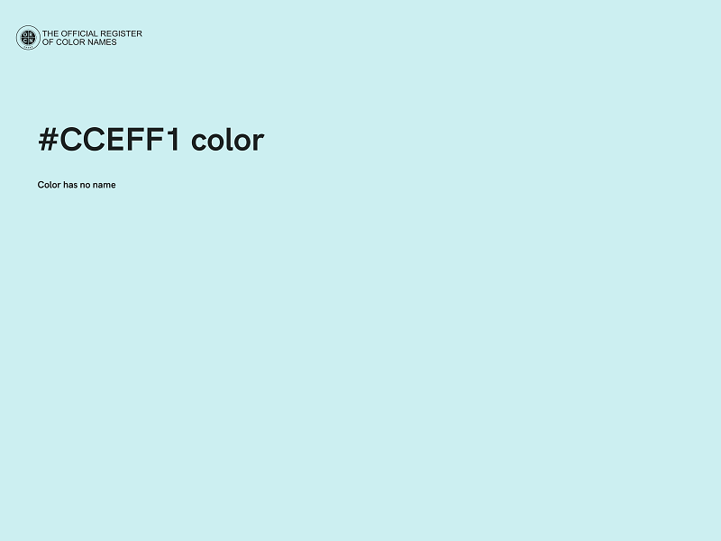 #CCEFF1 color image