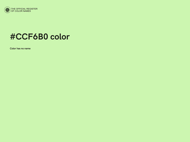 #CCF6B0 color image