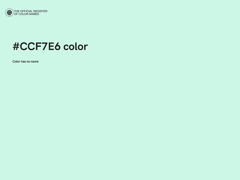 #CCF7E6 color image