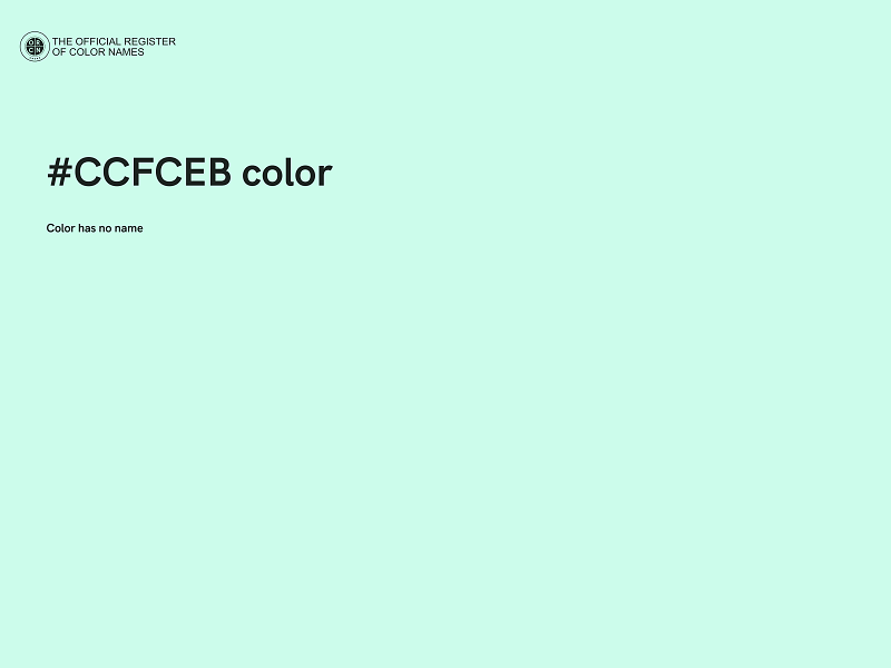 #CCFCEB color image