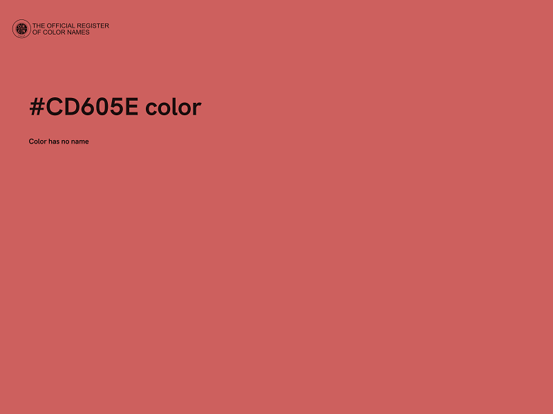 #CD605E color image