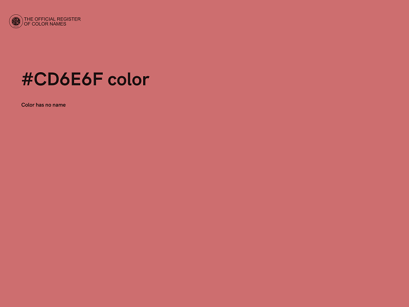 #CD6E6F color image