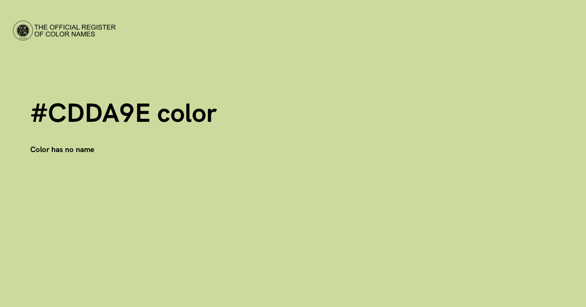 Color #CDDA9E - The Official Register of Color Names